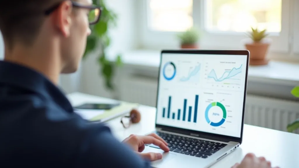 Tiešsaistes analītikas konsole ar reāllaika datu grafikiem un KPI rādītājiem datorā